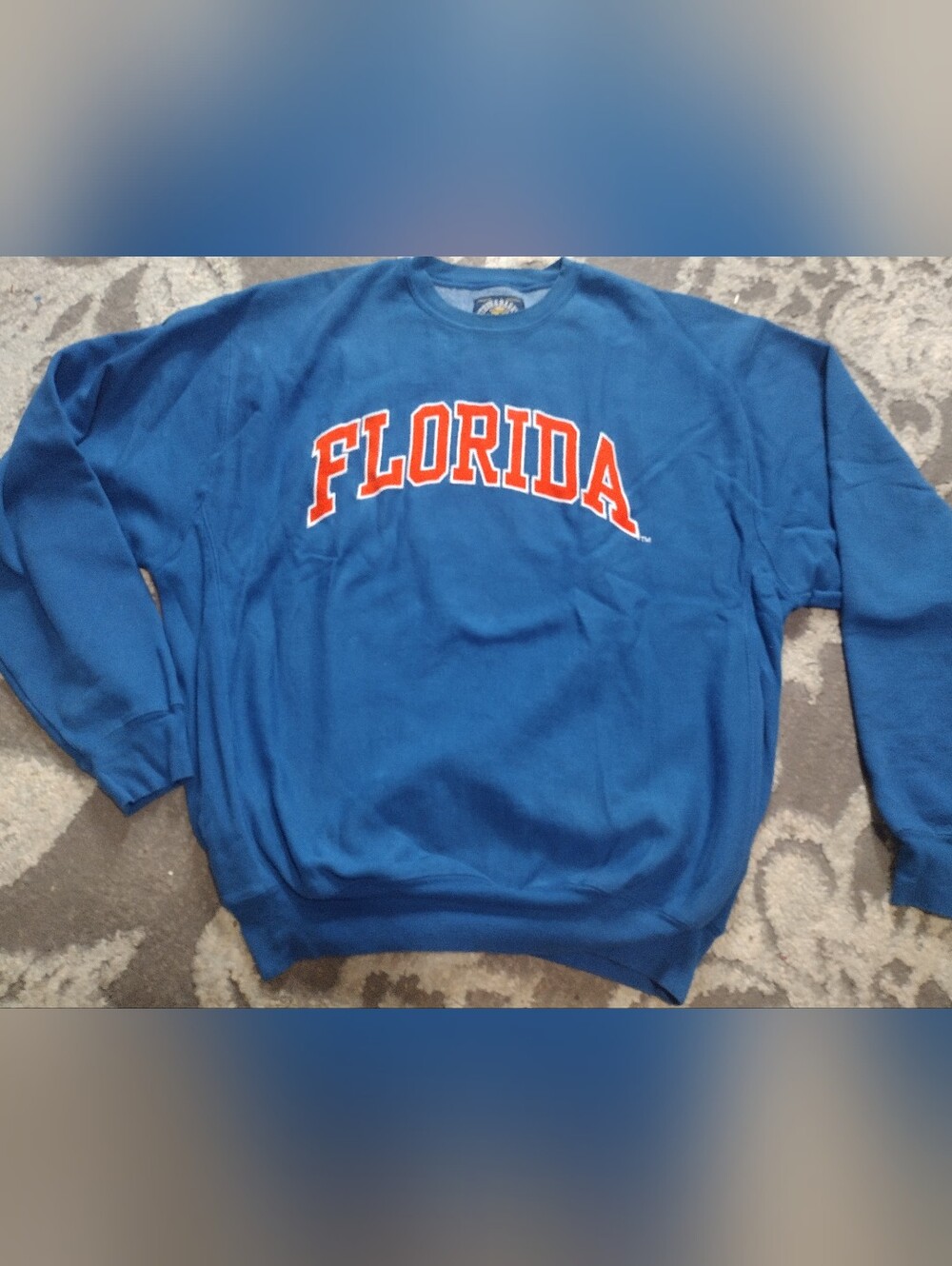 Vintage Steve & Barry's Blue Crewneck Sweatshirt with Orange FLORIDA